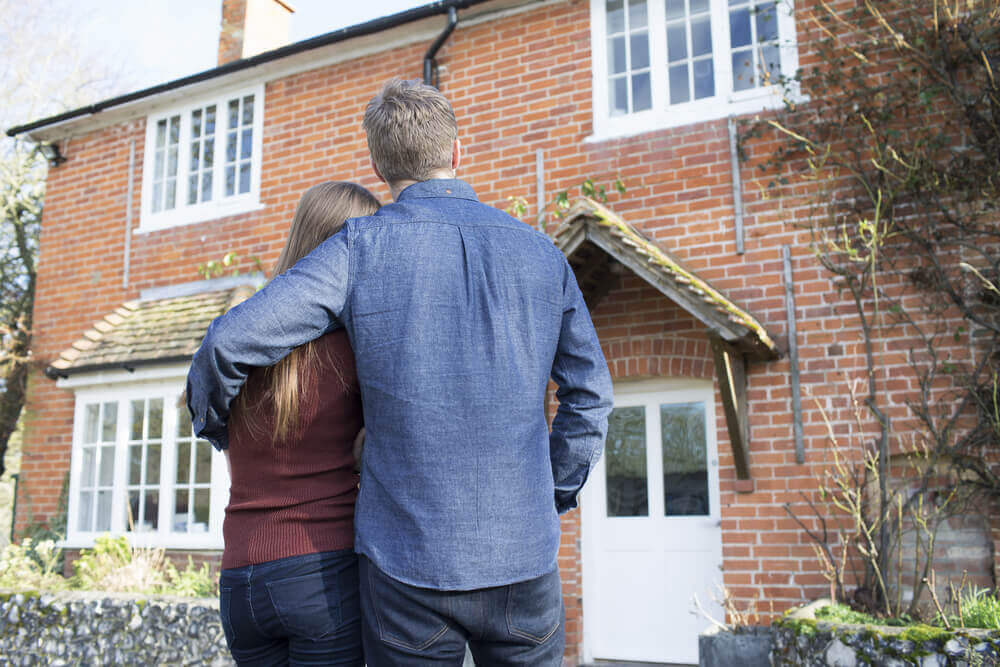 Couple buying a home