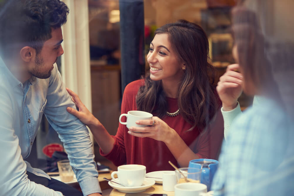 Friends having coffee